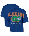 47 Brand '47 Royal Florida Gators Outreach City Relaxed Cropped T-shirt In Blue