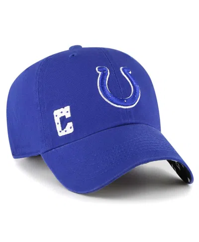 47 Brand Women's Royal Indianapolis Colts Confetti Icon Clean Up Adjustable Hat In Blue