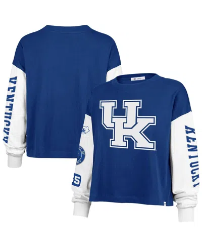 47 Brand Women's Royal Kentucky Wildcats Sydney Long Sleeve T-shirt In Blue