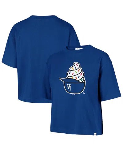 47 Brand Women's Royal Los Angeles Dodgers Ice Cream Helmet T-shirt In Blue