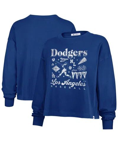 47 Brand Women's Royal Los Angeles Dodgers Team Collage Sydney Long Sleeve T-shirt In Blue