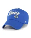 47 Brand Women's Royal Los Angeles Rams Ariana Clean Up Adjustable Hat In Blue