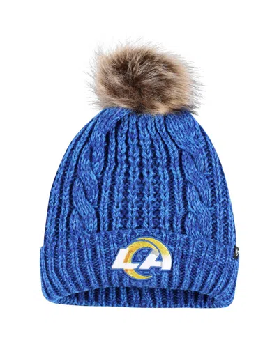 47 Brand Women's Royal Los Angeles Rams Meeko Cuffed With Pom Knit Hat