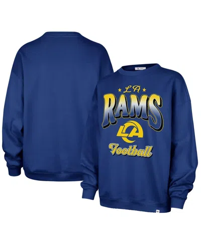 47 Brand Women's Royal Los Angeles Rams Vibe Check Oversized Sweatshirt In Blue