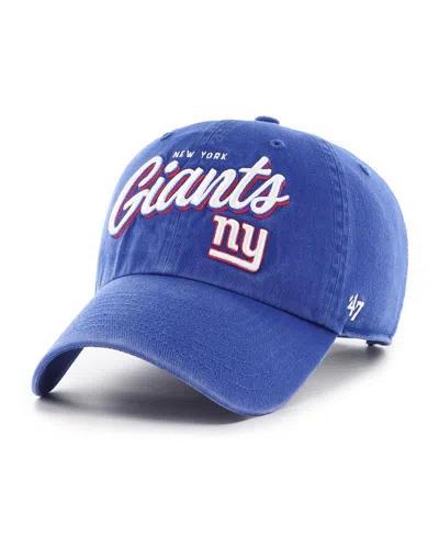 47 Brand Women's Royal New York Giants Ariana Clean Up Adjustable Hat In Blue