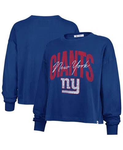 47 Brand Women's Royal New York Giants Muse Sydney Long Sleeve T-shirt In Blue