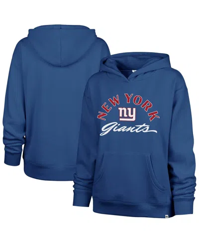 47 Brand Women's Royal New York Giants Whirlwind Naomi Pullover Hoodie In Blue