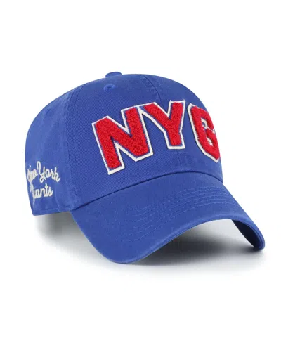 47 Brand Women's Royal New York Giants Zoey Clean Up Adjustable Hat In Blue
