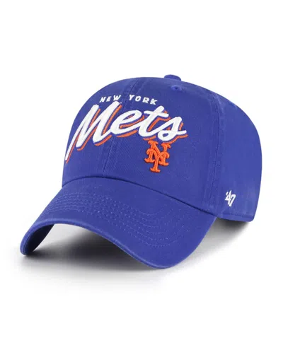 47 Brand Women's Royal New York Mets Ariana Clean Up Adjustable Hat In Blue