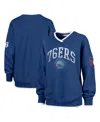 47 Brand Women's Royal Philadelphia 76ers Rise Wax Pack Daze '80s Oversize Pullover Sweatshirt In Royal