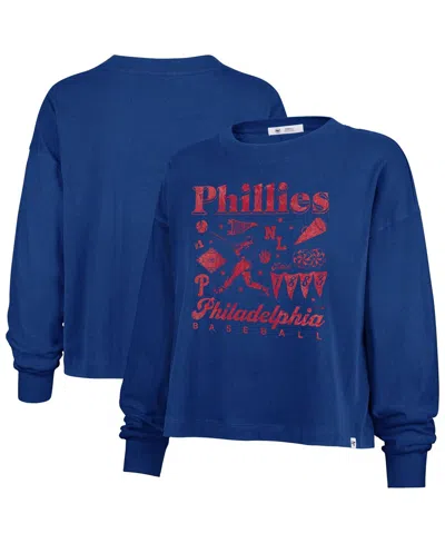 47 Brand Women's Royal Philadelphia Phillies Team Collage Sydney Long Sleeve T-shirt In Blue