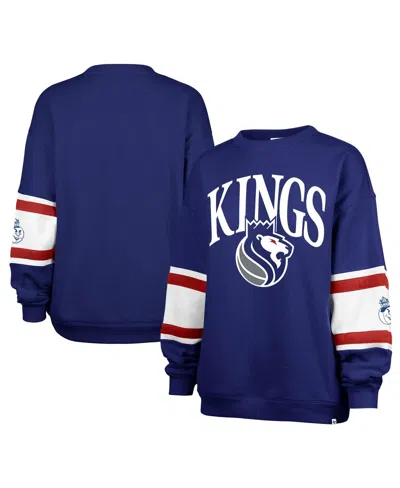 47 Brand Women's Royal Sacramento Kings 2024/25 City Edition Steadfast Paneled Pullover Sweatshirt