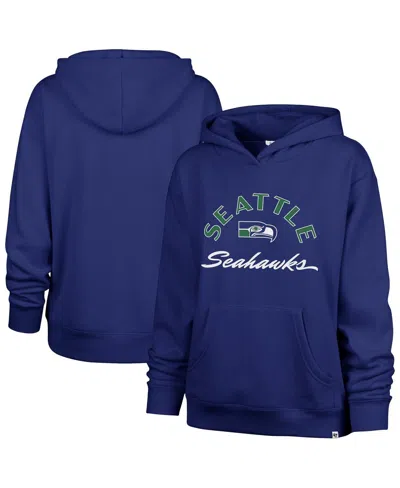 47 Brand Women's Royal Seattle Seahawks Whirlwind Naomi Pullover Hoodie In Blue