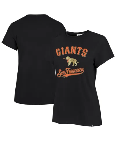 47 Brand Women's San Francisco Giants Regional Frankie Lived-in T-shirt In Black