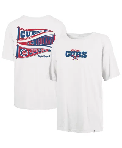 47 Brand Women's Sand Chicago Cubs Bow Banner Sadie T-shirt In White