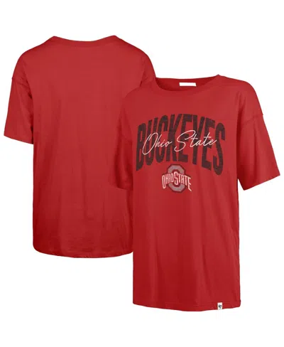 47 Brand Women's Scarlet Ohio State Buckeyes Muse Sadie T-shirt In Red