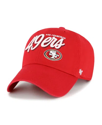 47 Brand Women's Scarlet San Francisco 49ers Ariana Clean Up Adjustable Hat In Red