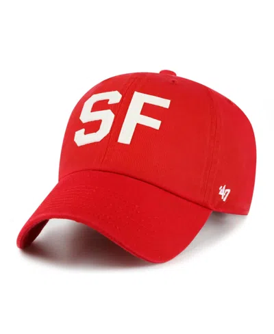 47 Brand Women's Scarlet San Francisco 49ers Finely Clean Up Adjustable Hat