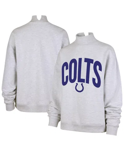 47 Brand Women's Subtle Muse Indianapolis Colts Mock-neck Oversized Sweatshirt In Silver