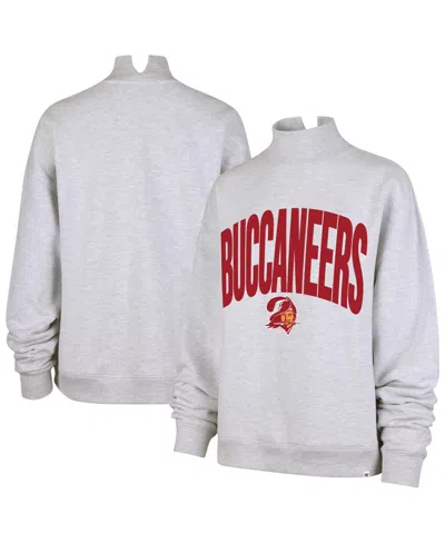47 Brand Women's Tampa Bay Buccaneers Subtle Muse Mock Neck Long-sleeve Screen-print Sweatshirt In Gray