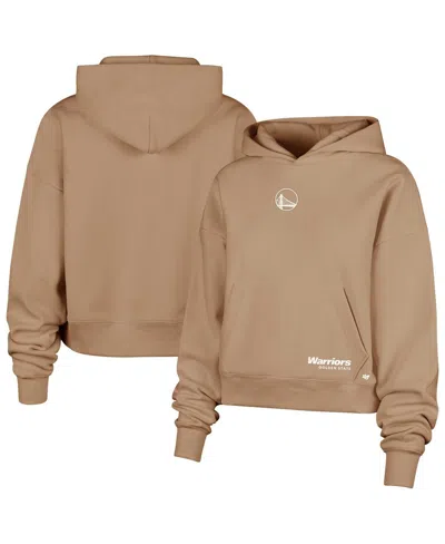 47 Brand Women's Tan Golden State Warriors Sue Foundation Hoodie Sweatshirt In Brown