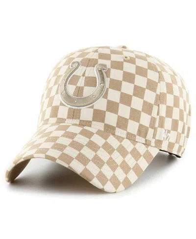 47 Brand Women's Tan Indianapolis Colts Vibe Check Clean Up Adjustable Hat