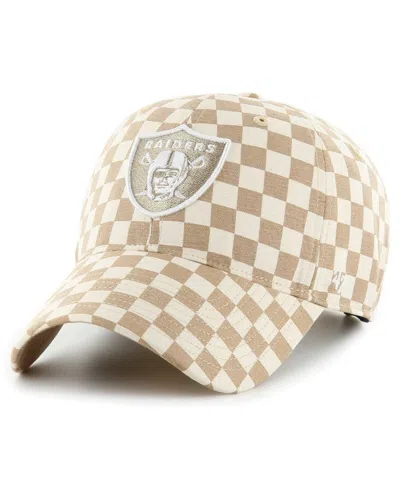 47 Brand Women's Tan Las Vegas Raiders Vibe Check Clean Up Adjustable Hat