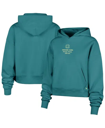 47 Brand Women's Teal Chicago Cubs Contemporary Basics Anderson Foundation Hoodie In Green