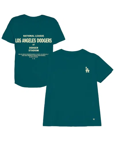 47 Brand Women's Teal Los Angeles Dodgers Plus Size Leon City Cropped T-shirt In Green