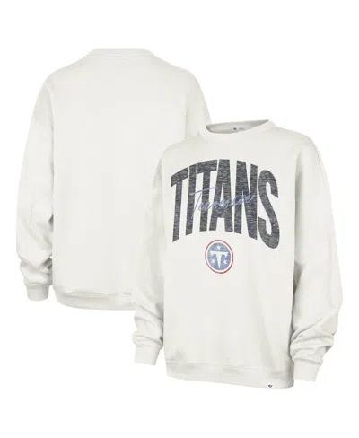 47 Brand Women's Tennessee Titans Muse Oversized Crewneck Sweatshirt In White