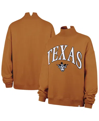 47 Brand Women's Texas Orange Texas Longhorns Mock Neck Sweatshirt In Multi
