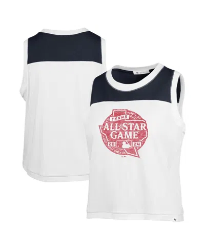 47 Brand Women's White 2024 Mlb All-star Game Premier Zoey Waist Length Tank Top