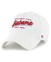 47 Brand Women's White Alabama Crimson Tide Sidney Clean Up Adjustable Hat In White