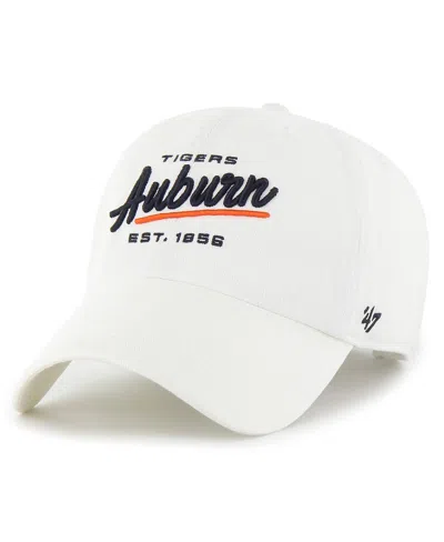 47 Brand Women's White Auburn Tigers Sidney Clean Up Adjustable Hat
