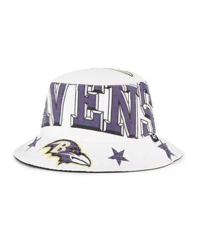 47 Brand Women's White Baltimore Ravens Energize Bucket Hat