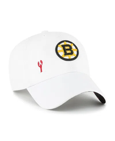47 Brand Women's White Boston Bruins Confetti Clean Up Adjustable Hat
