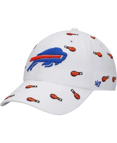 47 Brand Women's White Buffalo Bills Team Confetti Clean Up Adjustable Hat