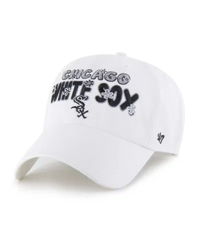 47 Brand Women's White Chicago White Sox Flower Power Clean Up Adjustable Hat