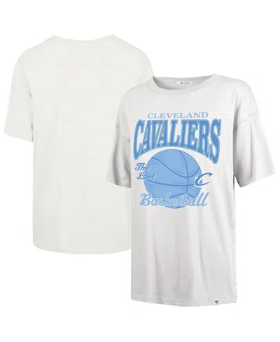 47 Brand Women's White Cleveland Cavaliers City Edition Down Court Sadie T-shirt