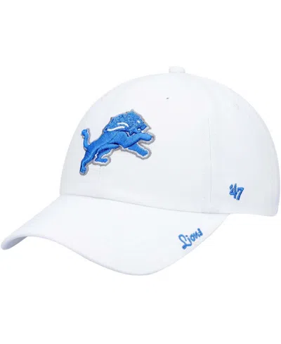 47 Brand Women's White Detroit Lions Miata Clean Up Logo Adjustable Hat