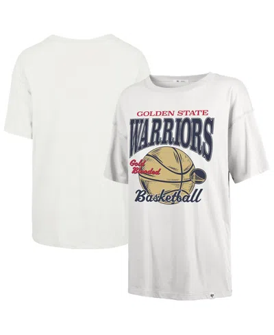 47 Brand Women's White Golden State Warriors City Edition Down Court Sadie T-shirt