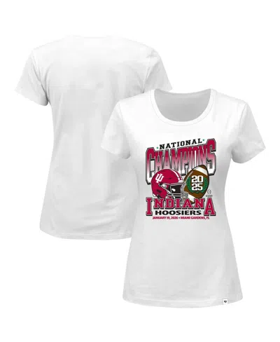 47 Brand Women's White Indiana Hoosiers College Football Playoff 2025 National Champions Plus Size T-shirt