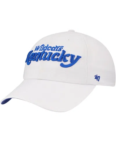 47 Brand Women's White Kentucky Wildcats Pensacola Clean Up Adjustable Hat