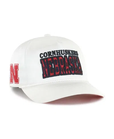 47 Brand Women's White Nebraska Huskers Outspoken Hitch Adjustable Hat In Neutral