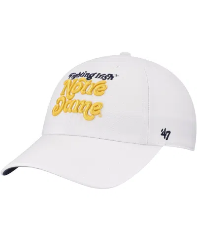 47 Brand Women's White Notre Dame Fighting Irish Pensacola Clean Up Adjustable Hat