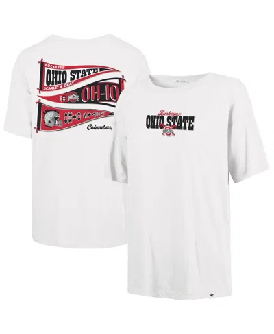 47 Brand Women's White Ohio State Buckeyes Pennant Sadie T-shirt