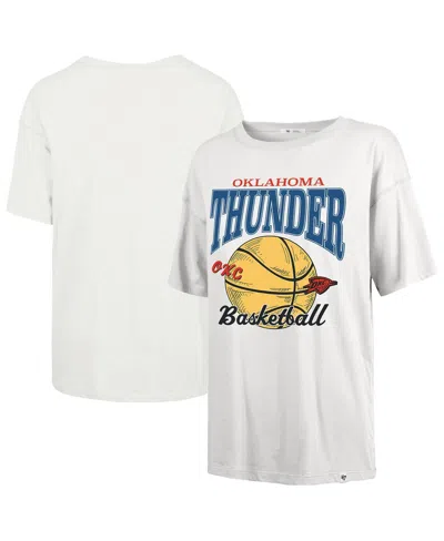 47 Brand Women's White Oklahoma City Thunder City Edition Down Court Sadie T-shirt