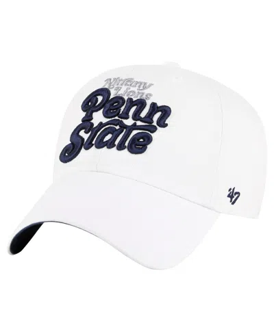 47 Brand Women's White Penn State Nittany Lions Pensacola Clean Up Adjustable Hat
