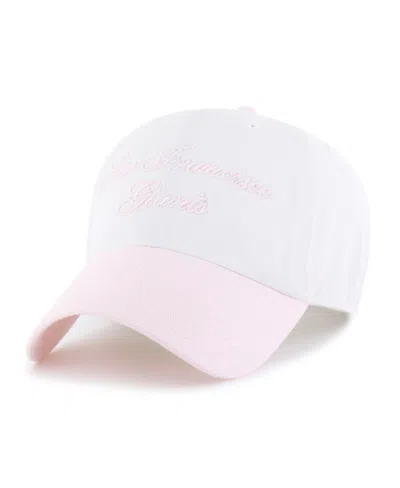47 Brand Women's White, Pink San Francisco Giants Gelato Two-tone Clean Up Adjustable Hat In White,pink