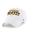 47 Brand Women's White Pittsburgh Pirates Flower Power Clean Up Adjustable Hat